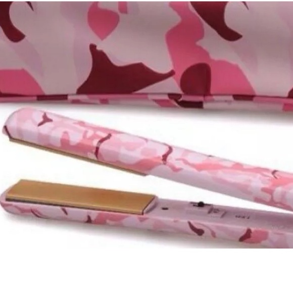 CHI Ceramic Hairstyling Iron GF100CP Pink Camo Limited Edition With Bag NEW - Picture 7 of 7